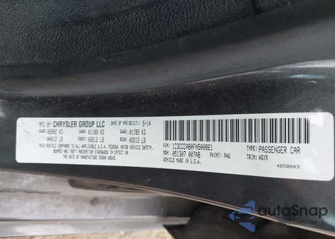 2015 Chrysler 200 Limited из США, поврежденный, VIN 1C3CCCAB0FN500861